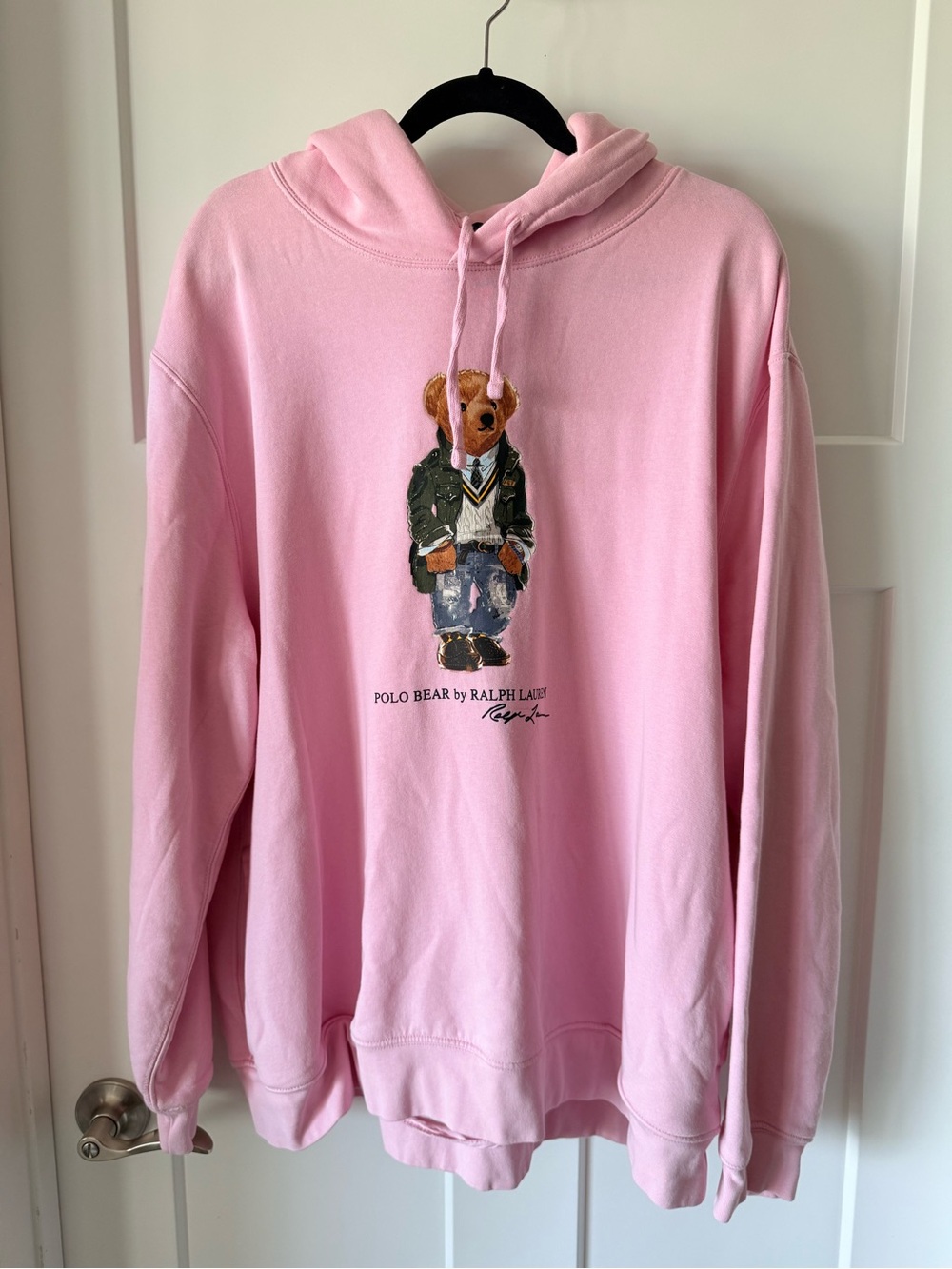 Ralph Lauren Pink Polo Bear Hoodie Men’s XXL